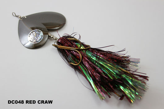 Musky Mayhem Tackle Double Cowgirl Red Craw DC048